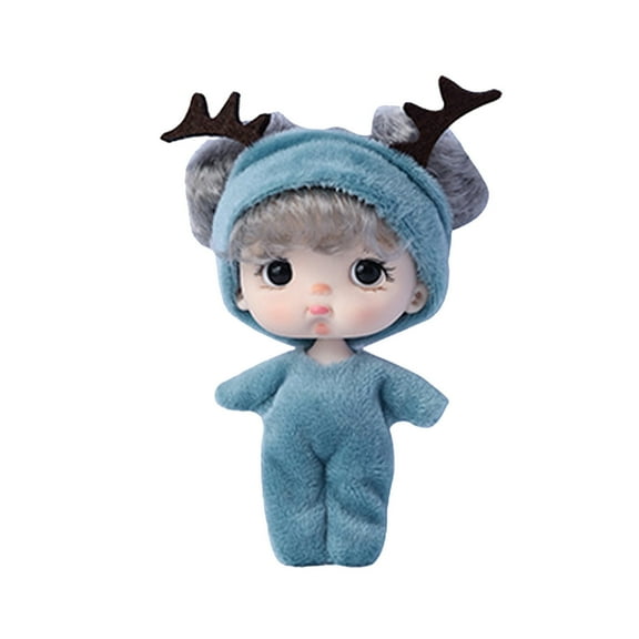 Blue Blue 3.5 Inch Soft Baby Doll Toy With Clothes Realistic Look Pvc Material Washable Doll For Children Pretend Play 4X2Inch