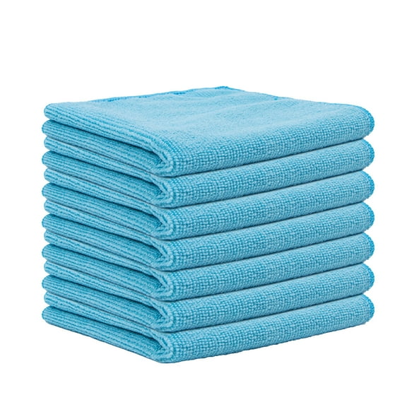 Blue Blue 5 Pack Microfiber Kitchen Dishwashing Cloths Highly Absorbent Reusable Cleaning Towels For Car Wash Dry Wet Use Lint Free Non Abrasive For Countertops Mirrors