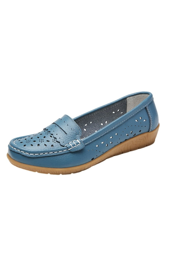 Blue Blue Casual Slip On Flats For Women With Supportive Footbed And Lightweight Design For All-Day Comfort