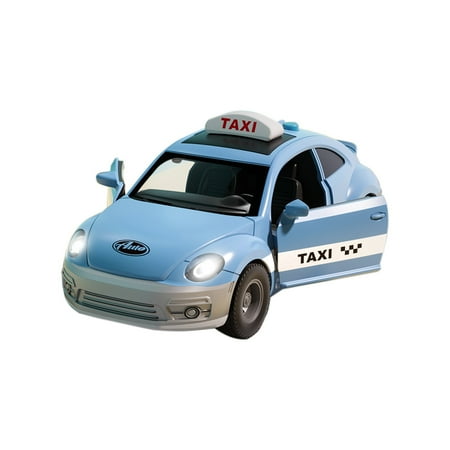 Blue Blue Classic Taxi Toy Car For Children 0-12 Years With Music Traffic Sounds And Lights Push And Go