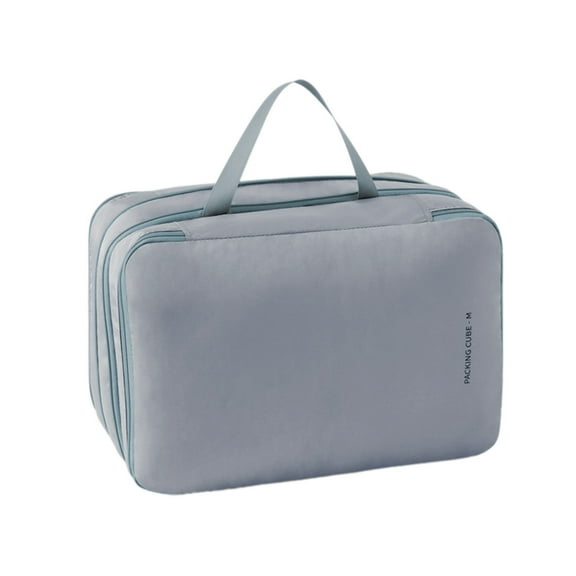 Blue Blue Double Layer Compression Storage Bag For Travel Clothes Organizer Portable Luggage Packing Cube For Suitcases And Drawers Wrinkle Free Fabric For Packing