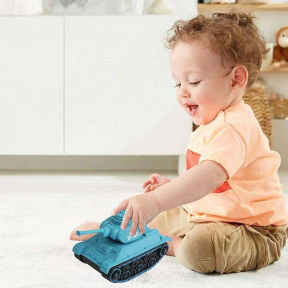 Blue Blue Friction Powered Push Back Construction Toy Car For Toddlers 1-3 Educational Engineering Vehicle Boys Girls