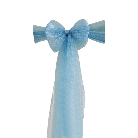 Blue Blue Lace Chair Back Decoration Bow For Wedding Christmas Decor