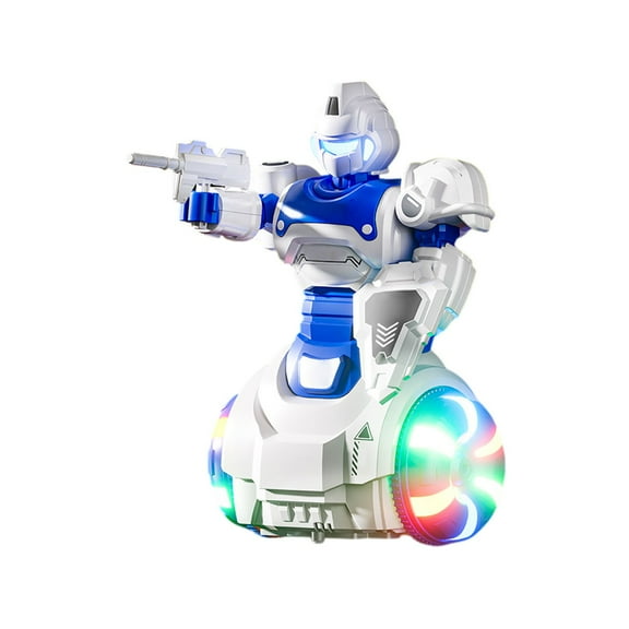 Blue Blue Led Robot Toy With Flexible Arms And 360-Degree Rotation For Engaging Play And Sensory Stimulation For Kids