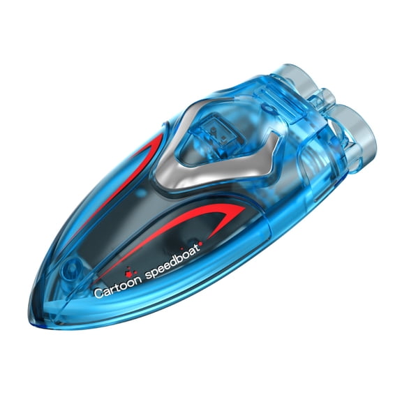 Blue Blue Mini Remote Control Boat With Led Lights For Pool Bathtub Water Toy Play Fun Time
