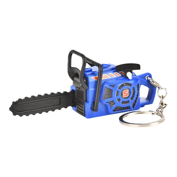 Blue Blue Pull Cord Chainsaw Toy For Kids Simulation Handheld Tree Cutting Tool With Chain Spinning