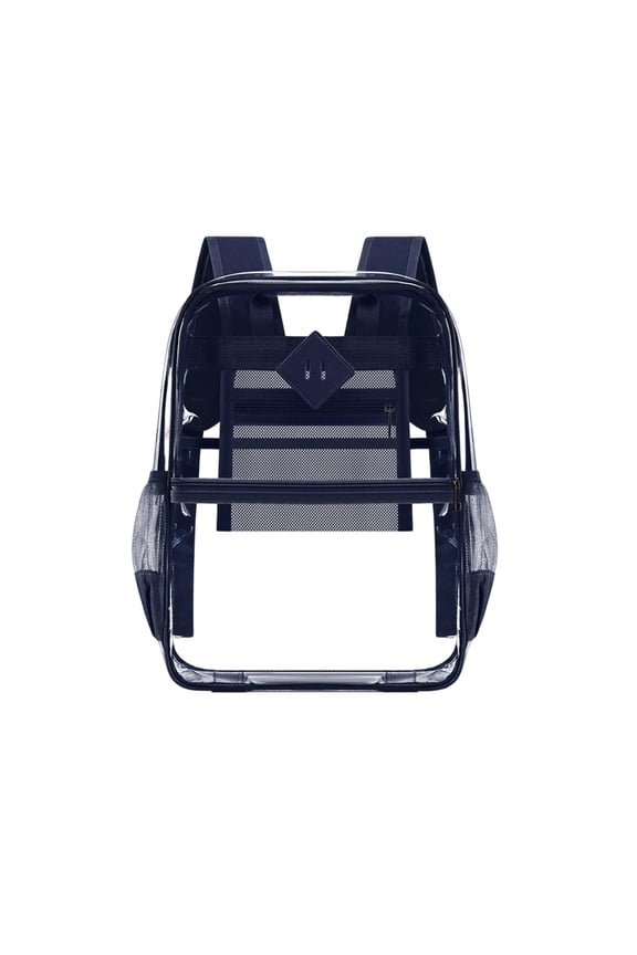 Blue Blue Pvc Transparent Backpack For School Concert Security Check Large Capacity Student Bookbag Waterproof