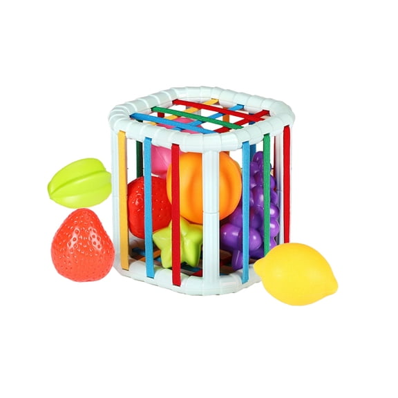 Blue Blue Sensory Box With Flexible Strings For Inserting Toys Develops Early Brain Skills And Vocabulary Building