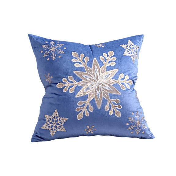 Christmas Snowflakes Throw Pillow Cover Cushion Cover With Invisible Zipper Closure One Pillow Cover No Pillow Insert