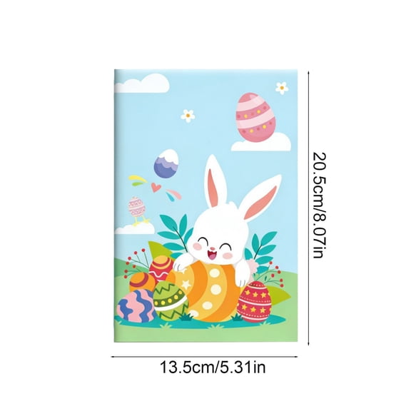 Blue Blue Stitched Notebook Easter-Themed Cartoons Ruled Notebook For Students Office Record And Diary For Easter Gifts