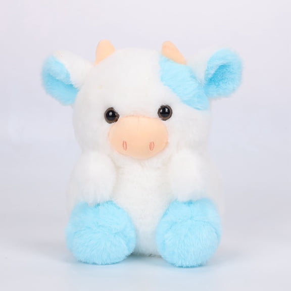 Blue Blue Strawberry Cow Plush Stuffed Animal Cute Soft Toy For Children 20Cm