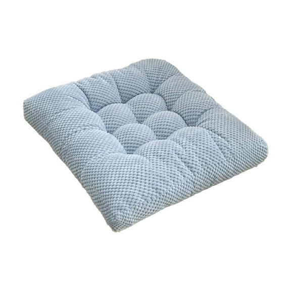 Blue Blue Thickened Velvet Cushion Chair Cushion Sofa Floating Window Tatami Cushion 100% Polyester 17.72X17.72 Inches Washable For Car Seat Kneeling Futon Blue Cushion