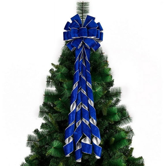 Blue Blue Velvet Wired Ribbon 2.5 Inch For Gift Wrapping Christmas Tree Decoration Crafts Wreaths 6X16Inch