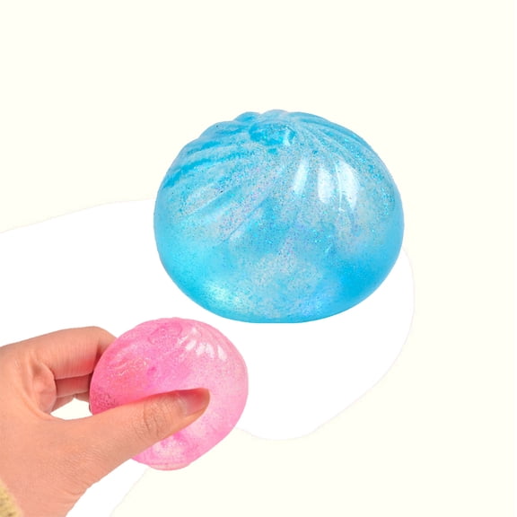 Soft Silicone Steamed Bun Stress Ball, Realistic Bao Fidget Toy for Adults, Decompression Squeeze Ball for Office Desk Calm