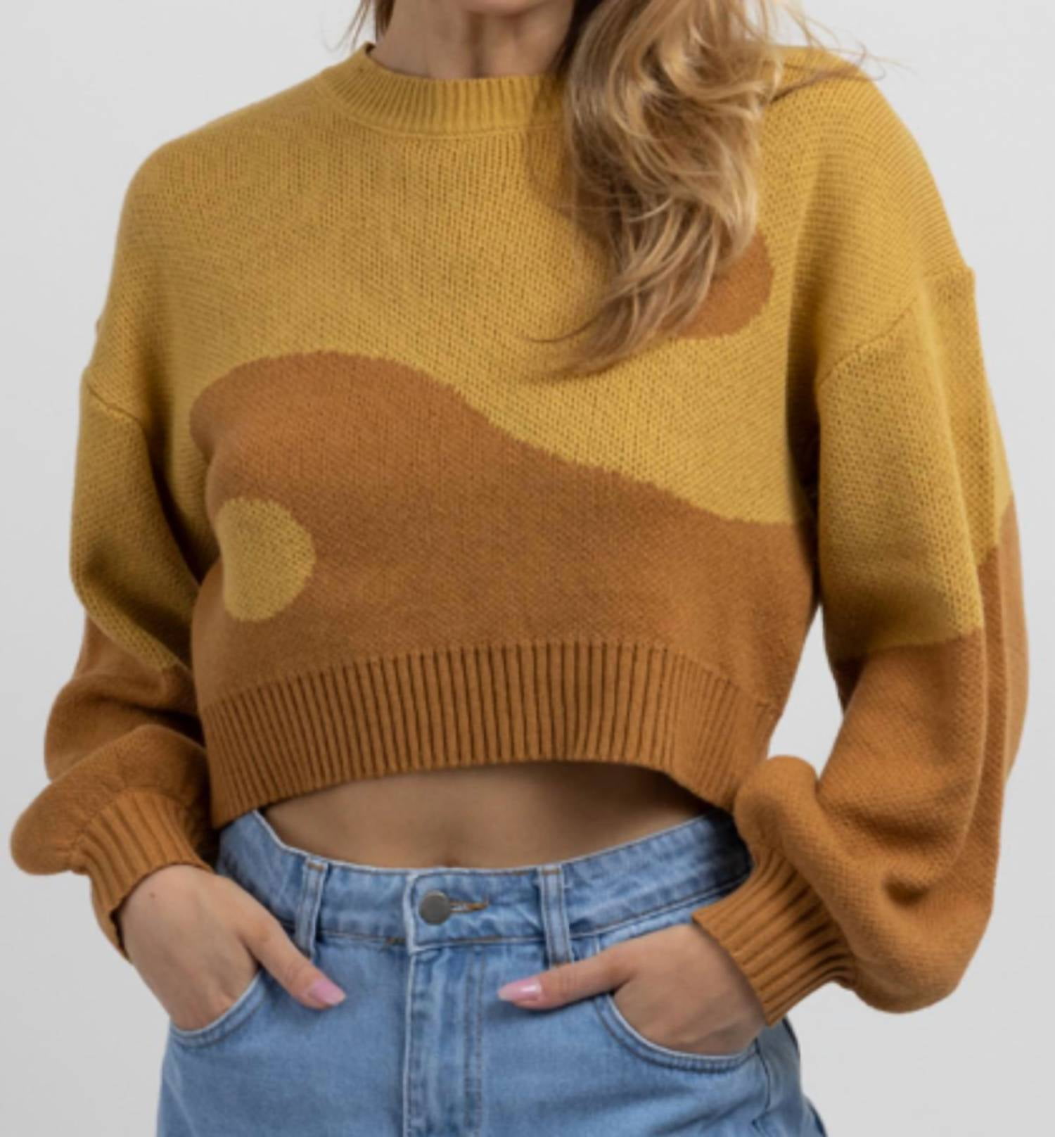 Blue Blush Yin Yang Sweater Walmart