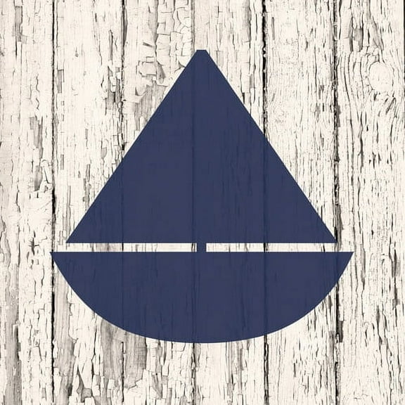 "Blue Boat" Painting Print on Wrapped Canvas