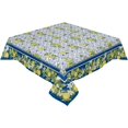 thumbnail image 1 of Blue Bohemia Mandala Tile Tablecloth Waterproof for Round/Rectangle/Oval/Square Tablecloth 60x60 in, Boho Summer Lemon Floral Yellow Table Cloth Cover for Fall Baby Shower Christmas Wedding Party, 1 of 6