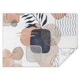 thumbnail image 1 of Blue Boho Abstract and Plant Pattern Rectangle Tablecloth 60"x84",Waterproof Polyester Rectangle Table Cloth, Wipeable Spillproof Polyester Tablecloth for Dining, Camping, Indoor and Outdoor, 1 of 5