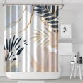 thumbnail image 1 of Blue Boho Abstract and Plant Pattern Shower Curtain 72"x84" ,Bathroom Decorative Shower Curtains Set with 12 Hooks,Modern Waterproof Washable Shower Curtain, 1 of 6