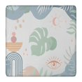 thumbnail image 1 of Blue Boho Abstract and Plant Pattern Square Fitted Tablecloth with Elastic Edge,Square Table Cover,Washable Elastic Table Cover for Home Kitchen Party Decor 36"x36", 1 of 6