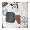 thumbnail image 1 of Blue Boho Abstract and Plant Pattern Square Fitted Tablecloth with Elastic Edge,Square Table Cover,Washable Elastic Table Cover for Home Kitchen Party Decor 36"x36", 1 of 6