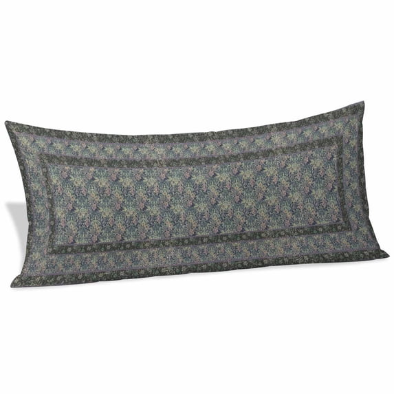 Blue Boho Body Pillow Covers 20"x60", Vintage Ethnic Tribe Abstract Art Floral Soft Brushed Microfiber Breathable Throw Pillow Covers, Decorative Pillowcase with Zipper for Couch Sofa Bedroom