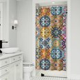 thumbnail image 1 of Blue Boho Bohemia Floral Geometric Pattern Shower Curtain 36"x72" ,Bathroom Decorative Shower Curtains Set with 12 Hooks,Modern Waterproof Washable Shower Curtain, 1 of 6