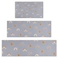 thumbnail image 1 of Blue Boho Bohemia Rainbow Hearts Pattern Kitchen Rugs Sets Of 3,Kitchen Runner Rugs Non Skid Washable,Decorative Kitchen Floor Mats for Kitchen,Sink,Laundry,17"x30"+ 17"x47" + 17"x59", 1 of 6