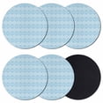 thumbnail image 1 of Blue Boho Coasters Set of 6, Absorbent Coasters for Drinks, Vintage Ethnic Tribe Abstract Art Geometric Coaster for Desk Coffee Table Protection, Home Decor House Warming Gifts 4", 1 of 8