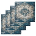 thumbnail image 1 of Blue Boho Floral Kitchen Dish Towels for Drying Dishes Set of 4, Vintage National Flower Waffle Weave Microfiber Hand Tea Bathroom Towels Quick Dry & Absorbent Towel 12x12, 1 of 7