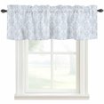thumbnail image 1 of Blue Boho Floral Kitchen Valances for Windows, Farmhouse Middle Century Flowers Bathroom Window Valances 42x12 Inch Rod Pocket Window Treatments Valance Curtains for Living Room Bedroom Decor, 1 of 9
