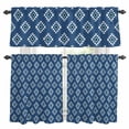 thumbnail image 1 of Blue Boho Geometric Kitchen Curtains Sets for Windows 36 Inch Length, Farmhouse Southwest Motifs Art Rod Pocket Window Treatments Tier Curtains and Valances Set for Bedroom/Bathroom, 1 of 8