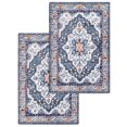 thumbnail image 1 of Blue Boho Kitchen Dish Towels for Drying Dishes Set of 2, Ethnic Geometric Middle Century Art Waffle Weave Microfiber Hand Tea Bathroom Towels Quick Dry & Absorbent Towel 15.7x23.6, 1 of 7