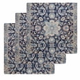 thumbnail image 1 of Blue Boho Kitchen Dish Towels for Drying Dishes Set of 3, Modern Geometric Abstract Art Vintage Waffle Weave Microfiber Hand Tea Bathroom Towels Quick Dry & Absorbent Towel 12x12, 1 of 7