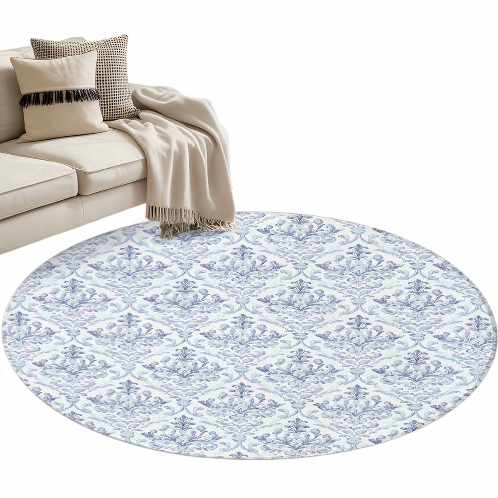 Blue Boho Large Area Rugs for Bedroom Living Room, Soft Non Slip Carpet ...