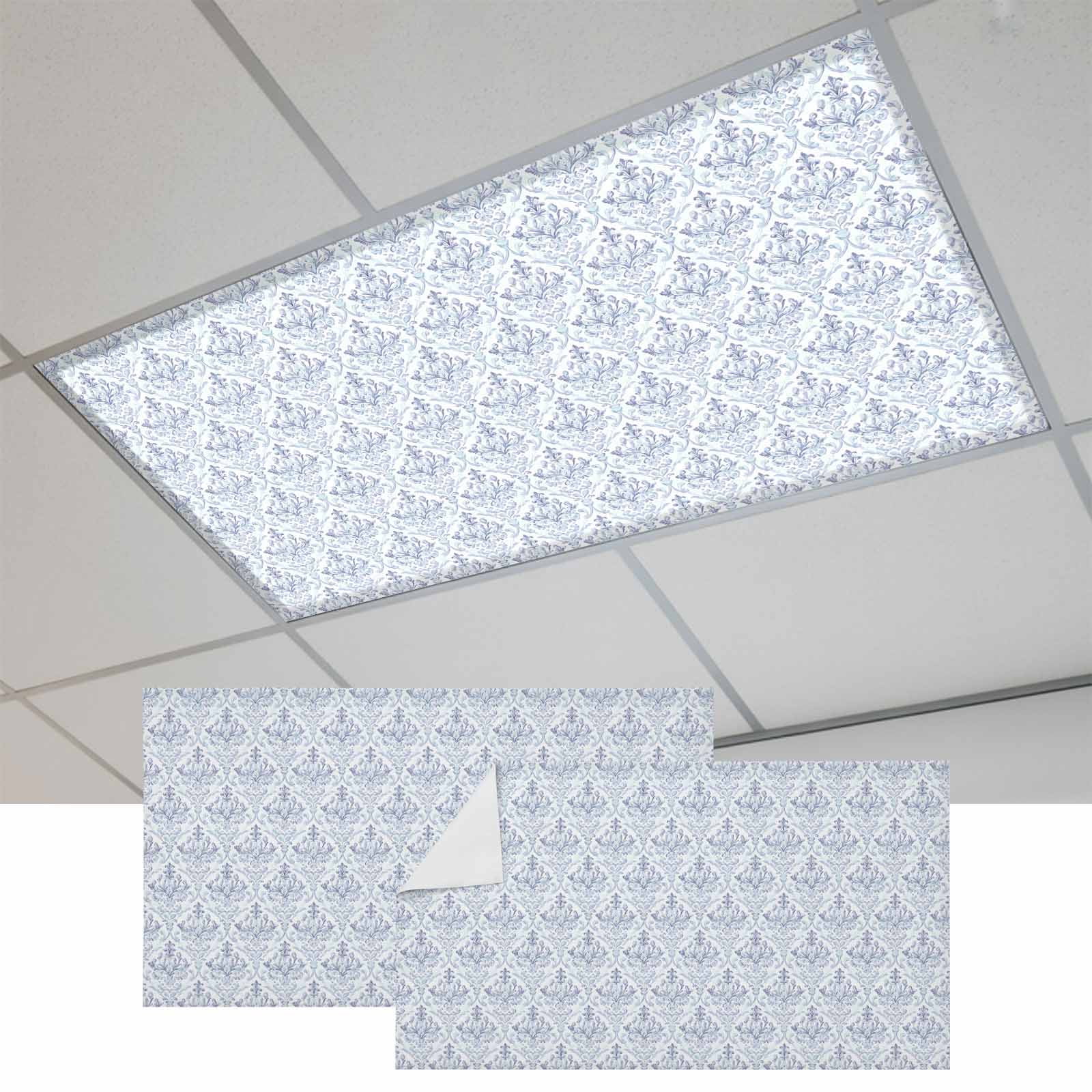 Blue Boho Magnetic Fluorescent Light Covers for Ceiling Lights 2x4Ft ...
