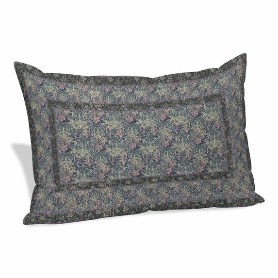 Blue Boho Pillow Covers Queen, Vintage Ethnic Tribe Abstract Art Floral Soft Brushed Microfiber Breathable Throw Pillow Covers, Decorative Pillowcase with Zipper for Couch Sofa Bedroom 20"x30"