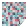 thumbnail image 1 of Blue Boho Pioneer Flower Patchwork Pattern Square Tablecloth,Waterproof Square Table Cover,Wipeable Spillproof Washable Table Cover for Home Kitchen Party Decor 42"X42"(107x107cm), 1 of 6