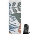 thumbnail image 1 of Blue Boho Plant Pattern Hot Yoga Mat Towel Non Slip for Hot Yoga - Quick-Drying Yoga Mat Cover with 4 Corner Pockets with Travel Bag - Hot Yoga Towel Non Slip Grip Moisture Wicking Sweat 70"x26", 1 of 6