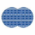thumbnail image 1 of Blue Boho Round 13 Inch Placemats Set of 2, Abstract Geometric Bohemia Ethnic Striped HeatResistant Non Slip Place Mats for Dining Table, Wipeable Braided Kitchen Table Mats for Housewarming, 1 of 9