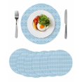 thumbnail image 1 of Blue Boho Round 13 Inch Placemats Set of 6, Vintage Ethnic Tribe Abstract Art Geometric HeatResistant Non Slip Place Mats for Dining Table, Wipeable Braided Kitchen Table Mats for Housewarming, 1 of 9
