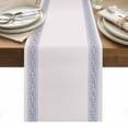thumbnail image 1 of Blue Boho Striped Table Runner - 36 Inch Long, Kitchen Dining Table Runner Dresser Scarves, Vintage Ethnic Tribe Rustic Geometric Farmhouse Decor for Coffee Tables Wedding Party Banquet, 1 of 8