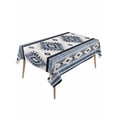 thumbnail image 1 of Blue Boho Table Cloth, Southwestern Ethnic Aztec Retro Geometric Waterproof Tablecloth for Rectangle Tables, Reusable Washable Fabric Table Cover for Restaurant Kitchen Dining Tables 54"x108", 1 of 6