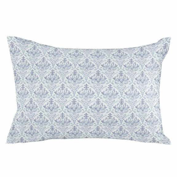 Blue Boho Throw Pillow Cover 12 x 20 Inch Decorative Pillow Cover Middle Century Traditional Floral Pattern Lumbar Pillowcase Seasonal Rectangle Cushion Case for Couch Sofa Bed Living Room