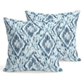 Blue Boho Throw Pillow Covers 20 x 20 Inch Pillow Covers Set of 2 ...