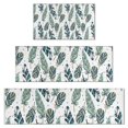 thumbnail image 1 of Blue Boho Tribal Feathers Pattern Kitchen Rugs Sets Of 3,Kitchen Runner Rugs Non Skid Washable,Decorative Kitchen Floor Mats for Kitchen,Sink,Laundry,17"x30"+ 17"x47" + 17"x59", 1 of 6