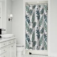 thumbnail image 1 of Blue Boho Tribal Feathers Pattern Shower Curtain 36"x72" ,Bathroom Decorative Shower Curtains Set with 12 Hooks,Modern Waterproof Washable Shower Curtain, 1 of 6