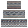 thumbnail image 1 of Blue Boho Tribal Triangles and Arrows Pattern Kitchen Rugs Sets Of 3,Kitchen Runner Rugs Non Skid Washable,Decorative Kitchen Floor Mats for Kitchen,Sink,Laundry,17"x30"+ 17"x47" + 17"x59", 1 of 6