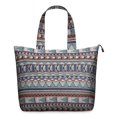 thumbnail image 1 of Blue Boho Tribal Triangles and Arrows Pattern Travel Tote Bags for Women Carry On,Large Weekender Bags for Women Travel,Multi Functional Duffle Bag for Work,Shopping,Sports, 1 of 5