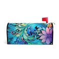 Blue Bohomia Flowers Mailbox Covers 25.5" x20.8" Post Box